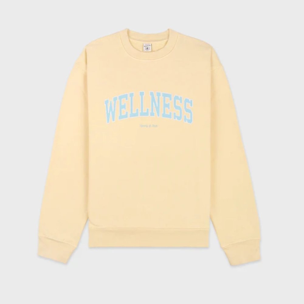 NWT Sporty & Rich Wellness Print Crewneck Sweater XS - Picture 14 of 15